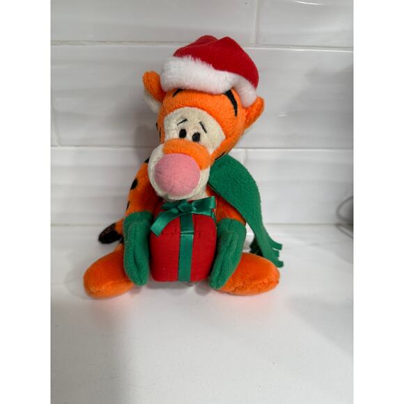 Vintage 1990s Y2K Disney Parks Tigger Christmas Plush Santa Hat Gift WDW 12 - Picture 3 of 12